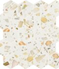Allegro Biscotti 3" Hexagon Honed Terrazzo Mosaic