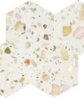 Allegro Biscotti 6" Hexagon Honed Terrazzo Mosaic