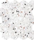 Allegro Cemento 3" Hexagon Honed Terrazzo Mosaic