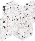 Allegro Cemento 6" Hexagon Honed Terrazzo Mosaic