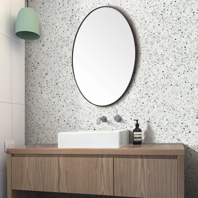 Allegro Menta 3" Hexagon Honed Terrazzo Mosaic