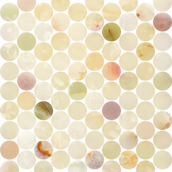 Orchid Onyx 1.25" Penny Round Polished Mosaic