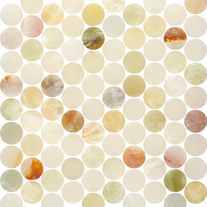 Orchid Onyx 1.25" Penny Round Polished Mosaic