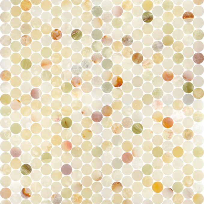 Orchid Onyx 1.25" Penny Round Polished Mosaic