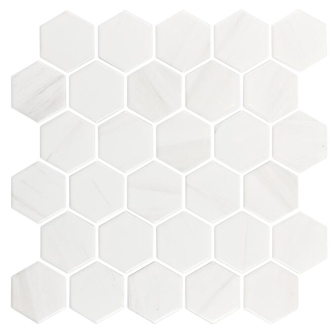 Dolomite 2" Hexagon Matte Porcelain Mosaic