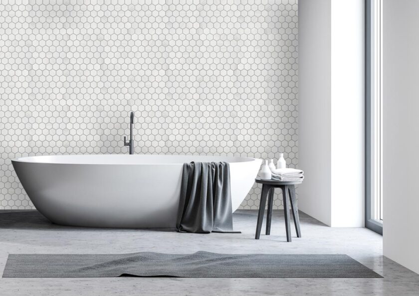 Dolomite 2" Hexagon Matte Porcelain Mosaic - Image 3