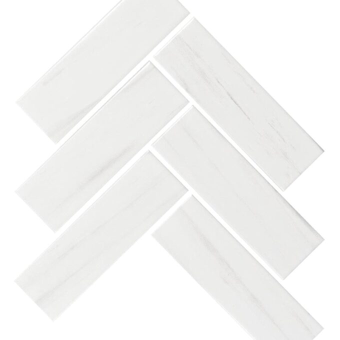 Dolomite 2"x6" Herringbone Matte Porcelain Mosaic