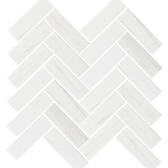 Dolomite 2"x6" Herringbone Matte Porcelain Mosaic