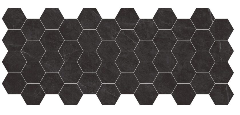 Porcelain-K Carbone 4" Hexagon Matte Porcelain Mosaic - Image 2