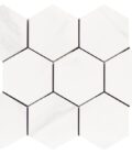 Porcelain-K Nuvo Carrara 4" Hexagon Matte Porcelain Mosaic
