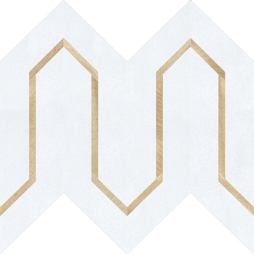 Urbanlife Oro Thassos Polished Marble Mosaic