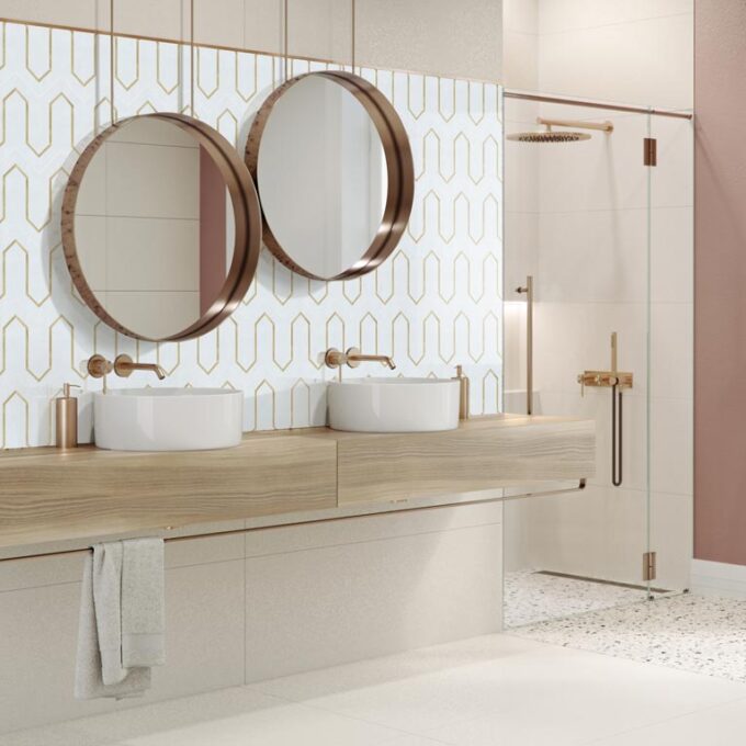 Urbanlife Oro Thassos Polished Marble Mosaic