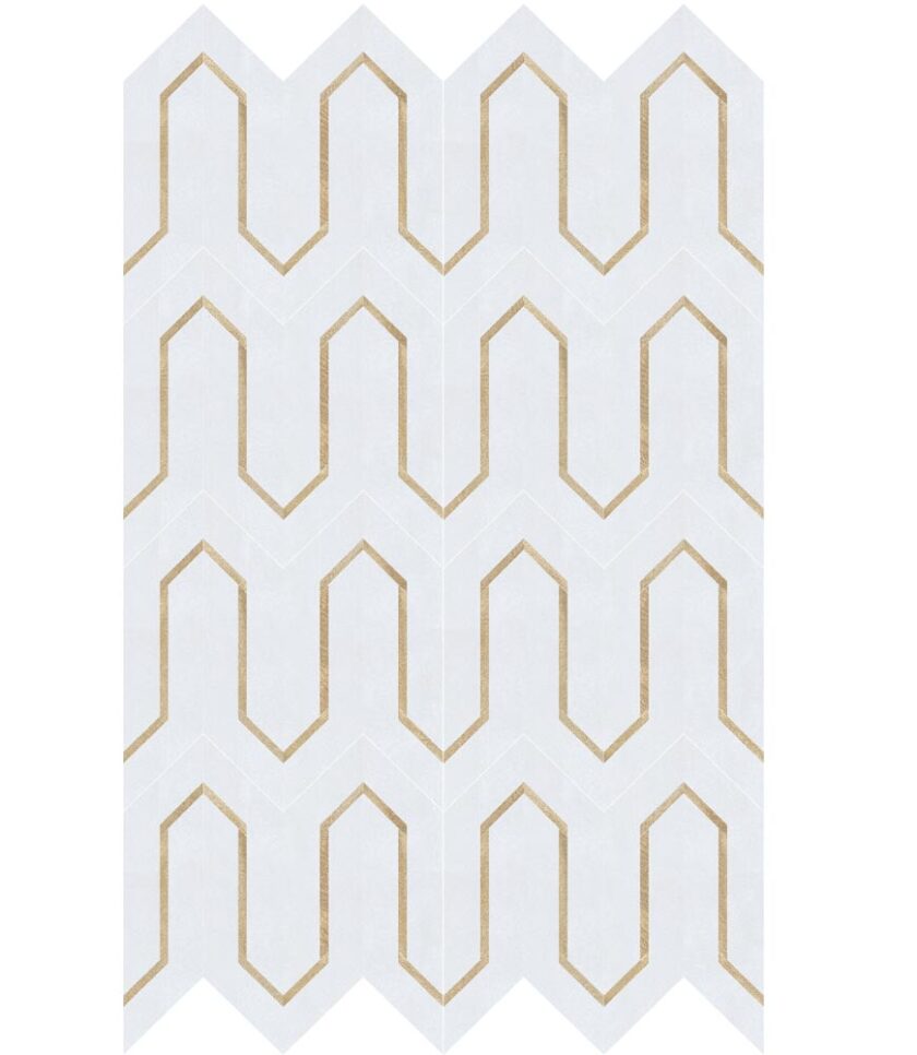 Urbanlife Oro Thassos Polished Marble Mosaic - Image 2