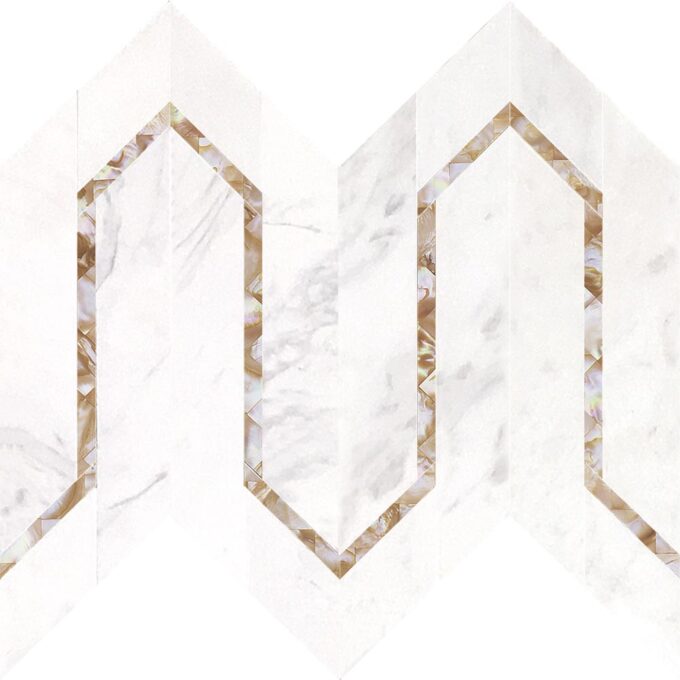 Urbanlife Perla Volkas Polished Marble Mosaic