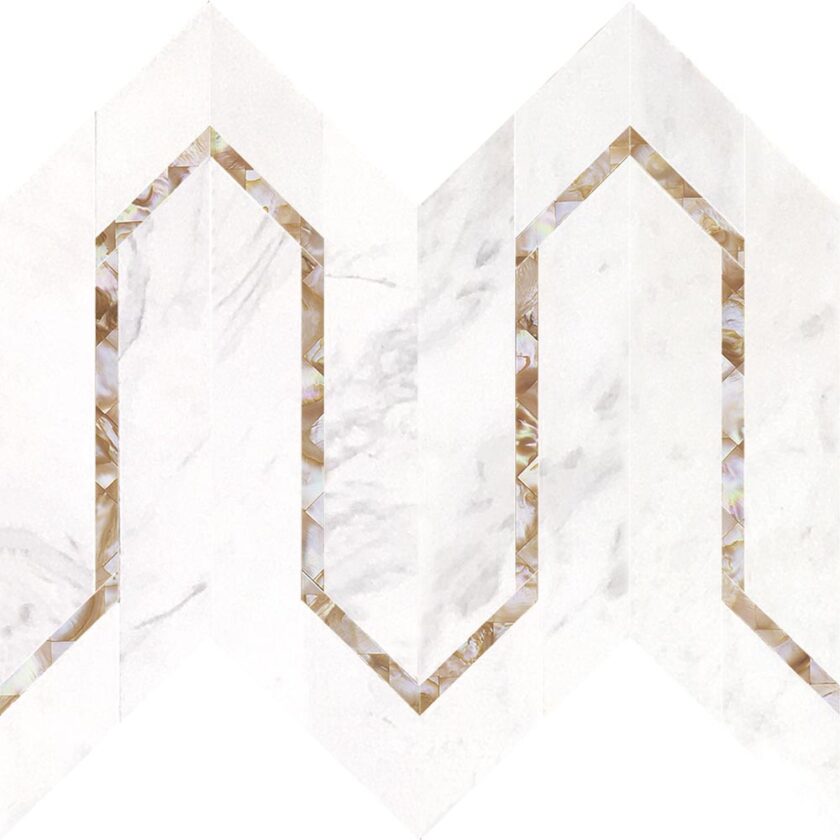 Urbanlife Perla Volkas Polished Marble Mosaic