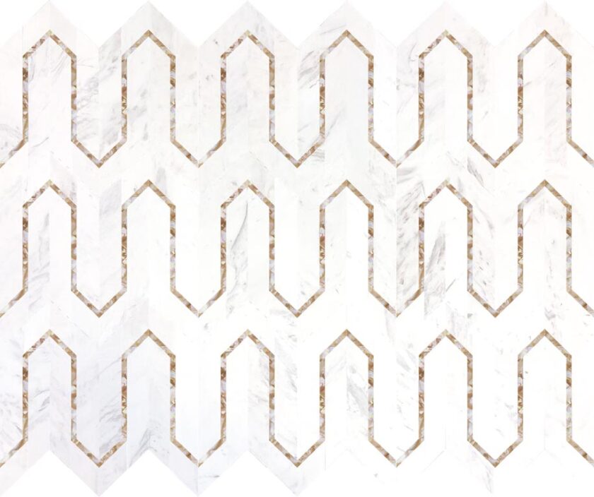 Urbanlife Perla Volkas Polished Marble Mosaic - Image 2