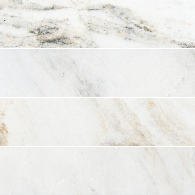 Valentino Bianco 3"x12" Honed Marble Tile