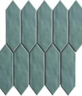 Mondial Seafoam Gloss 2"x6" Picket Porcelain Mosaic