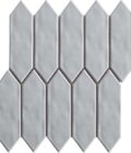 Mondial Soft Grey Gloss 2"x6" Picket Porcelain Mosaic