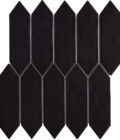 Mondial Black Matte 2"x6" Picket Porcelain Mosaic