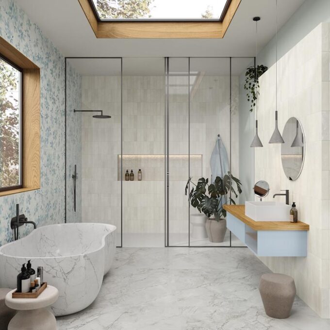 Cera Bianco 2.5"x9.5" Matte Porcelain Tile