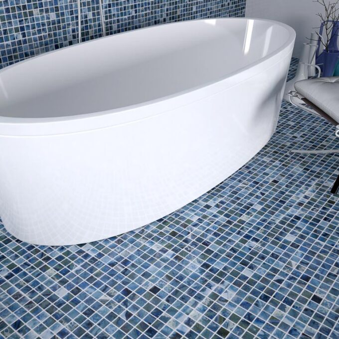 Mythos Delfos Blue 1"x1" Glass Mosaic