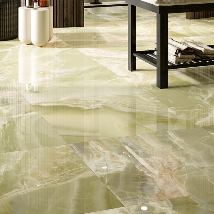 Unica Jade Green Polished Porcelain Tile