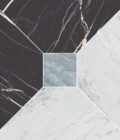 Majestic Nero Bianco Blue Matte Porcelain Mosaic
